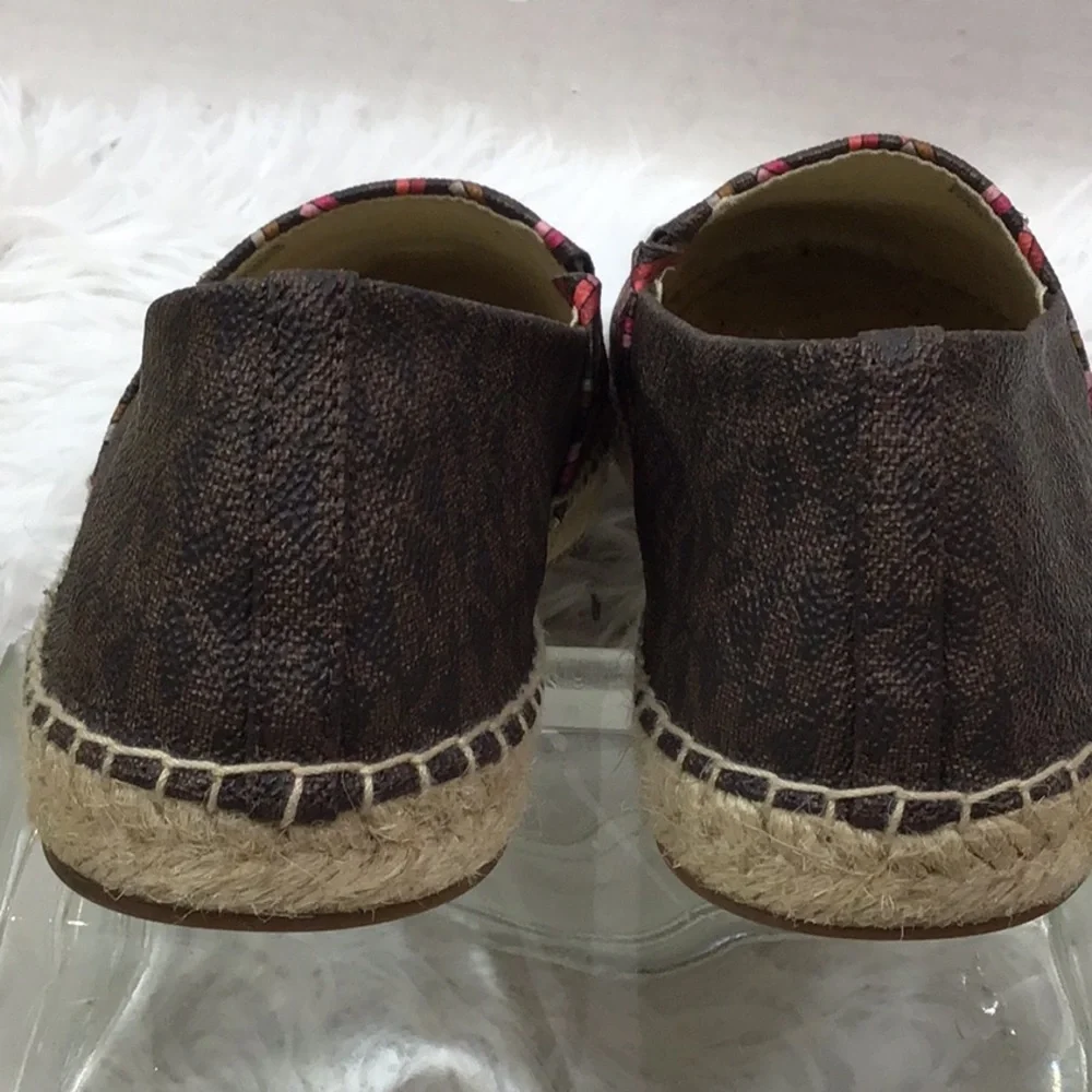 Michael Michael Kors Kendrick Vibrant Pink and Brown Espadrilles 8.5